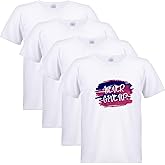 4 Pieces Unisex Sublimation Blank T Shirt White Shirts for Sublimation Men Women Short Sleeve T-Shirt