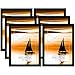Americanflat 6 Piece 5x7 Black Photo Frames - Picture Frame Set with Polished Glass Front. Includes 6 X Black Picture Frames 5x7 and Hanging Hardware. Easel Stand For Use as Standing Picture Frames