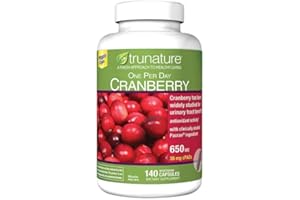 FrenchGlory Tru Nature Cranberry 650 mg Per Serving, 1-Pack of 140 Vegetarian Capsules