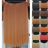 Flip in Synthetic Hair Extension Hairpiece 20'' Straight Halo Secret Hair Extensions 50g