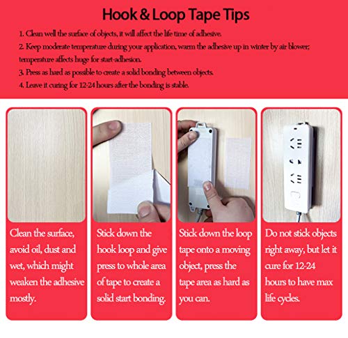 LLPT Hook and Loop Tape Color Black 1 Inch x 23 Feet Heavy Duty Adhesive Hook Loop Strip Mounting Tape for Indoor and Outdoor (HTB130) - Thumbnail 5