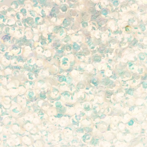 6mm CUP SEQUINS Facet PAILLETTES ~ Ultra Crystal Rainbow Super Shiny Iridescent ~ Made in USA Loose for embroidery, applique, arts, crafts, bridal wear and embellishment