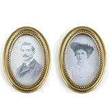 MagiDeal Resin Frame Couple Photos Mural Wall Painting Dollhouse Miniature 1:12 Pair