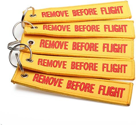5x Handmade Remove Before Flight KeyChain for Motorcycle Scooters Cars Pilot Crew Tag Lock