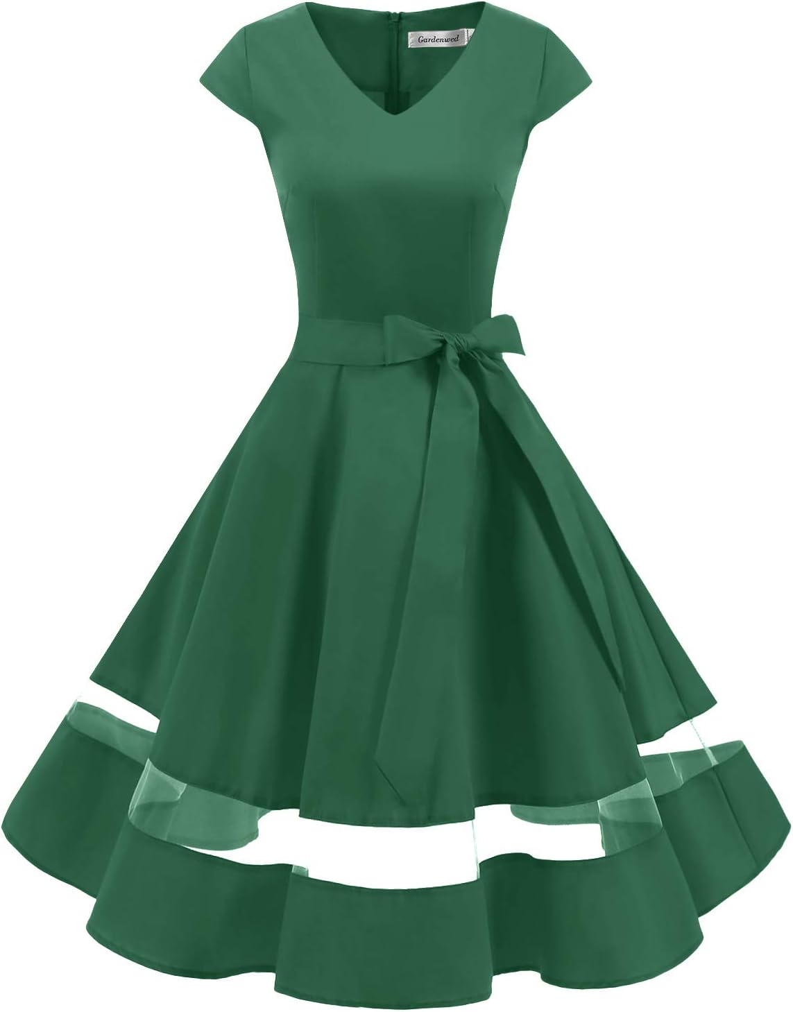 50s 60s Retro Rockabilly Cocktail Dress Cap Sleeve Prom Swing Party Vinatge Dress