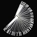 Leegoal 50 Pcs Clear Fan-shaped False Fake Nail Art Tips Sticks Polish Gel Salon Display Chart Practice Tool