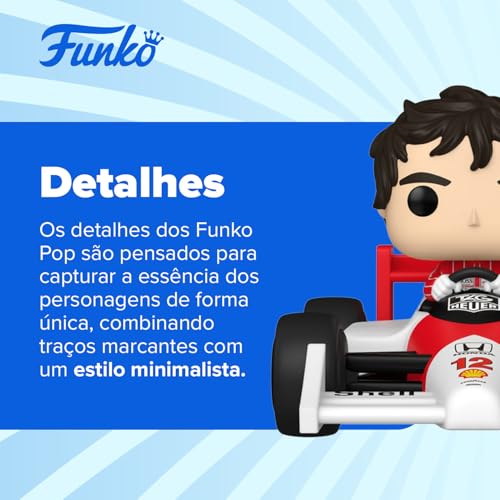 Candide Funko POP! Ayrton Senna Rides Super Deluxe McLaren – Figura Colecionável de 11 cm em Vinil