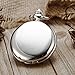 Powshop Classic Smooth Vintage Pocket Watch, Steel Men Pocket Watch with 14''Chain Powshop Classic Smooth Vintage Pocket Watch, Steel Men Pocket Watch with 14''Chain