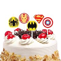 PANTIDE 10Pcs Avengers Superhero Birthday Candles Cake Topper｜Birthday Cake Decorations｜Cartoon Party Decorations Supplies for Kids Birthday Baby Shower