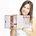 ONLVAN Leather Travel Jewelry Case Roll Bag Soft Travel Jewelry Organizer Storage for Necklace, Earrings, Rings, Bracelet (Triple Fold 8.26