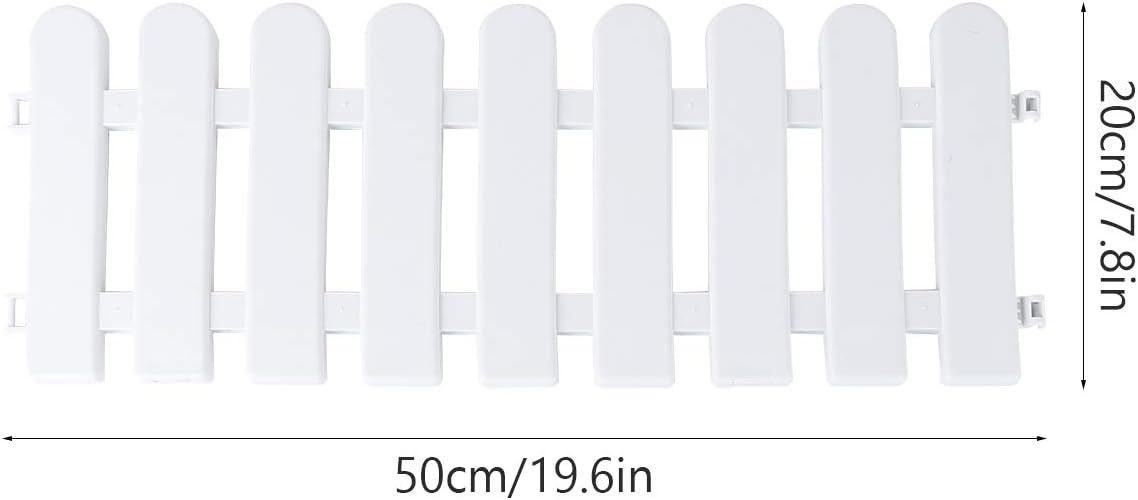 NICEXMAS 5pcs Courtyard Indoor or Outdoor Garden Fence Kindergarten Flower Garden Vegetable Small Fence Christmas Decoration(Round Head,50x20cm) - Image 5