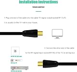 Ancable 0.5M TV Aerial Coaxial Cable Male to Male Gold Plated Connectors view 6