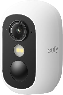 eufyCam C35 Telecamere Wireless per Int/Est, Montaggio Magnetico, Vista Notturna a Colori, Memoria Locale, Nessun Costo Mensile, IP67, Riconoscimento Viso, Supporto Pannello FV, Bianco