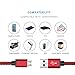 Micro USB Cable 3-Pack 6ft / 1.8m, BeneStellar Premium Nylon Braided USB 2.0 A Male to Micro B Charger Cord for Samsung, LG, Motorola, Nexus, HTC, Sony, Android Devices and More (Blue+Red+Gold)