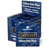 Defense Soap Body Wipes, 12 Individually Packed Wipes - 100% Natural and Pure Pharmaceutical Grade Tea Tree Oil and Eucalyptus Oil Helps Wash Away Ringworm, Jock Itch