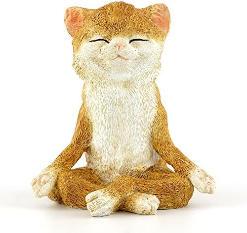 Top Collection 4410 Fairy Garden & Terrarium Cat In Meditation Statue Small