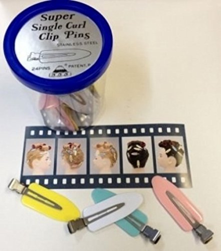 Lady Mate Super Single Curl Clip Pins / 24 Clips Per Jar of No Mark Pin Curl Clips From ProHairTools