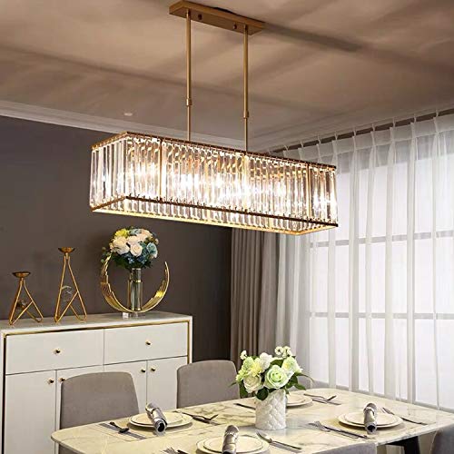 Moooni Modern Rectangular Crystal Chandelier Rectangle Pendant Light