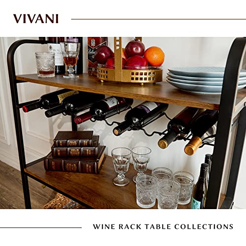 Cabinet Industrial Standing Wine Rack With Glass Rack Tall