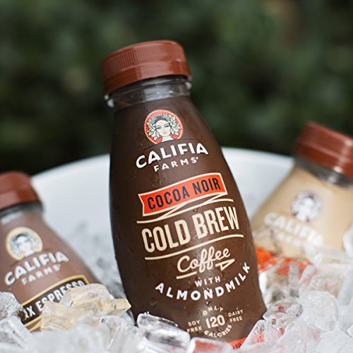 Califia Farms Cold Brew Coffee with Almondmilk, Dairy Free, Plant Milk, Vegan, Non-GMO, Cocoa Noir, 10.5 Oz (Pack of 12)
