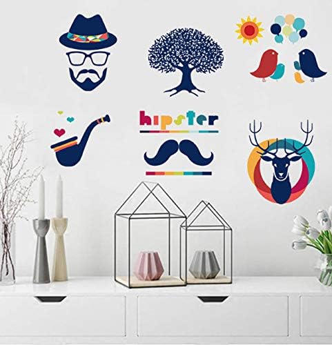 xingtuwaimao Europe Tobacco Pipe Old People Christmas Window Stickers Diy Wall Stickers Home Decor Living Room Bird Deer