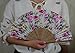 Salutto Hand Fan with Beautiful Fabric Printed (Big Flower)