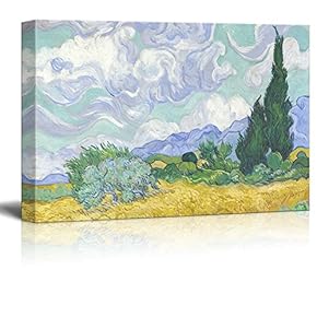 A Wheatfield with Cypresses by Van Gogh