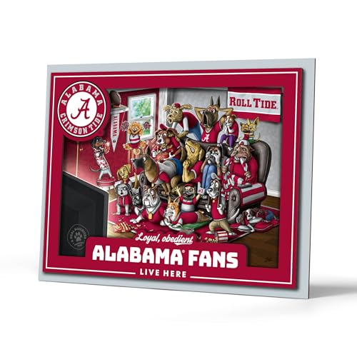 YouTheFan Officially-licensed NCAA Alabama Crimson Tide Purebred 3D Wall Art -…
