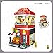LOZ Piza Shop Style Diamond Mini Building Micro Block Brick Headz Baseplate DIY Figurine Bobble Head Collectible Developmental Toys Model Comics Collection Line Friends Chistmas Gifts for Kids