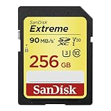 SanDisk 256GB Extreme SDXC UHS-I Memory Card - 90MB/s, C10, U3, V30, 4K UHD, SD Card - SDSDXVF-256G-GNCIN