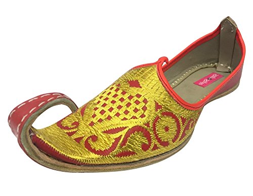 Step n Style Aladdin Men Shoes Khussa Indian Handmade Leather Flip-Flops Khussa Juti
