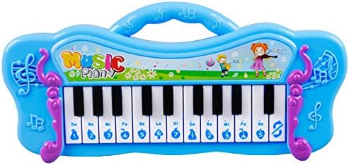 Yeshi Kids Mini Electronic Piano Keyboard Musical Toy with 7 Pre-loaded Demo Songs - Blue
