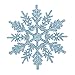 Whitelotous 24pcs Snowflakes Christmas Tree Decoration 10cm Glitter Snow Flake Ornaments Holiday Festival Party Home Decor (Light Blue)