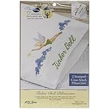 M C G Textiles Disney Dreams Stamped Pillowcase, 20 by 30-Inch, Tinker Bell, 2-Pack