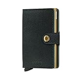 SECRID - Secrid Mini wallet Genuine Leather Rango Green Gold RFID Safe Card Case for max 12 cards