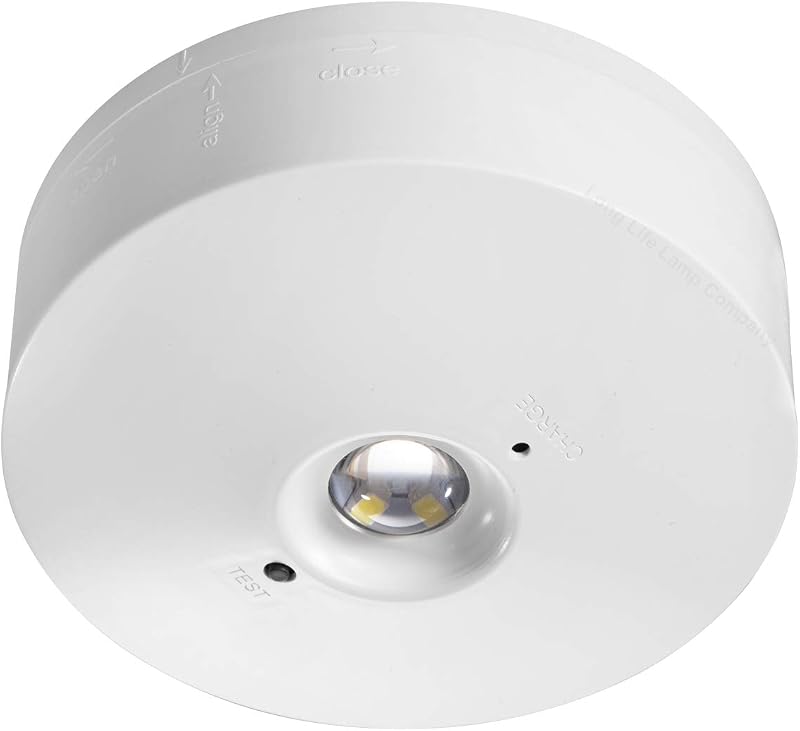 Long Life Lamp LED Round Emergency Light Ceiling Flush Mount Maintained Non