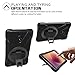 ZenRich Galaxy Tab A 8.0 2017 Case,[ ONLY Fit 2017 Tab A 8.0 SM-T380],zenrich 360 Degree Rotatable Handle Kids case Kickstand Hand Strap & Shoulder Strap for Tab A T385 SM-T380 Black