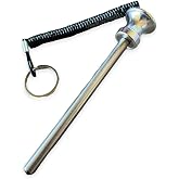 Universal Weight Stack Pin for Commercial Gym or Home Gym - Chrome | Heavy Duty Magnetic 3/8" Diameter Extra Long 5.5" Pin Insert | Health Club Grade Steel