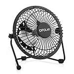 OPOLAR F401 Mini USB Table Desk Personal Fan (Metal Design, Quiet Operation 3.9' USB Cable, High Compatibility), Black
