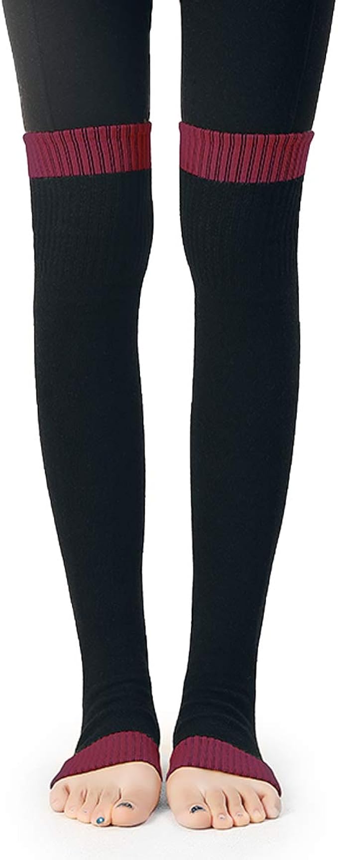 MEESU Womens Yoga Stirrup Socks Over the Knee Socks Ballet