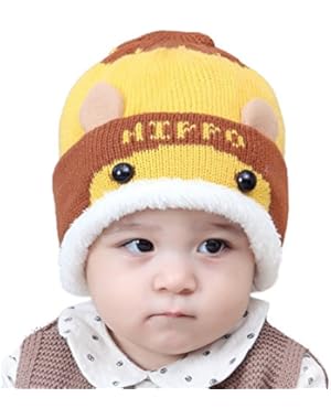 Cute Newborn Baby Kids Autumn Winter Woolen Crochet Warm Hat Ears Cap