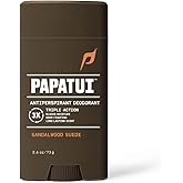 Papatui by Dwayne Johnson Triple Action Antiperspirant for Men | Sweat Control, Odor Neutralizer & Skin Nourishing | Sandalwood Suede | 2.6 oz