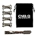 Chill-O Stainless Steel Whiskey Chiller Bones Set of 4 Whiskey Chillers - Wine Chillers - Beer Chillers - Vodka Chillers - Champagne Chillers - Spirits Chillers - Whiskey Bones