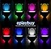 Rechargeable Toilet Light with IP67 Waterproof Design, eplaybuy Toilet Night Light with 12 Color Changes, Motion Activated in Darkness Only