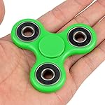 FridayFun For Tri-Spinner Fidget Green EDC ADHD Foucus Toy With Great Anxiety Relief and Deep Thought, Smaller Friction and Longer Rotation