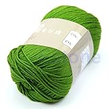 MEXUD-Bamboo Baby Soft Yarn Crochet Cotton Knitting Milk Cotton Yarn Knitting Wool Thick Yarn for Scarf Sweater (Grass Green)