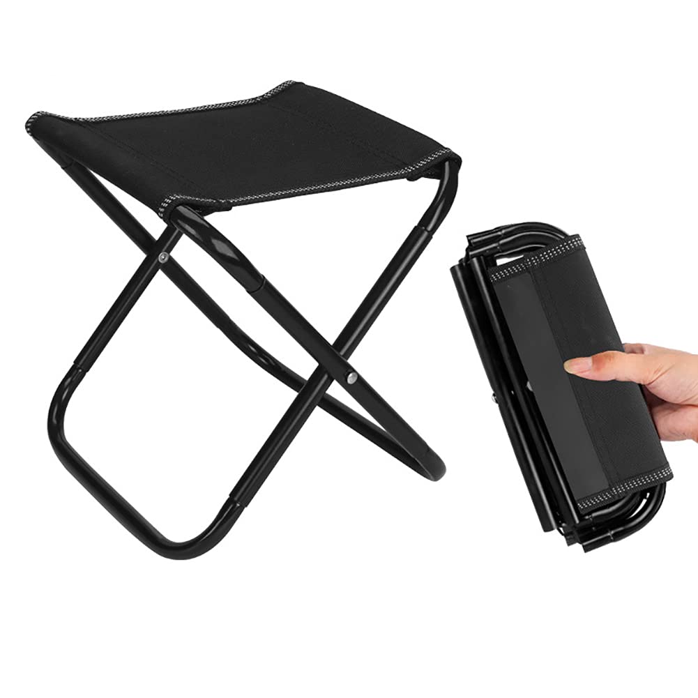 Zhioudz Portable Folding Stool , Outdoor Fold up Lightweight Camp Aluminium Stools Seat, Collapsible Camp Stoolfor Camping, Fishing, Picnic, Travel And Hiking