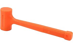 HEIHAK 4 lb Dead Blow Hammer with Steel Shot Filled Head, Spark and Rebound Resistant Deadblow Mallet with Non-Slip Diamond T