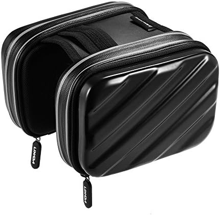 1Pc Bike Bicycle Front Frame Bag Pack Double Pouch Rainproof Bike Front Tube Bag - Black