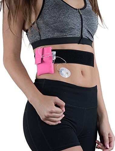 Athletic Insulin Pump Case with Strap for Animas Vibe/OneTouch Vibe Plus (L Waist, Pink)